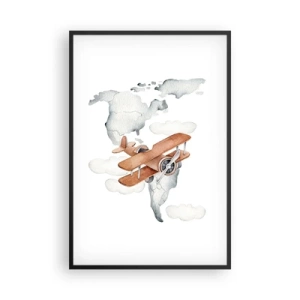Póster en marco negro - Con espíritu pionero - 61x91 cm
