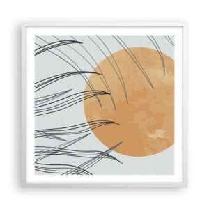 Póster en marco blanco - Siempre hacia el sol - 60x60 cm