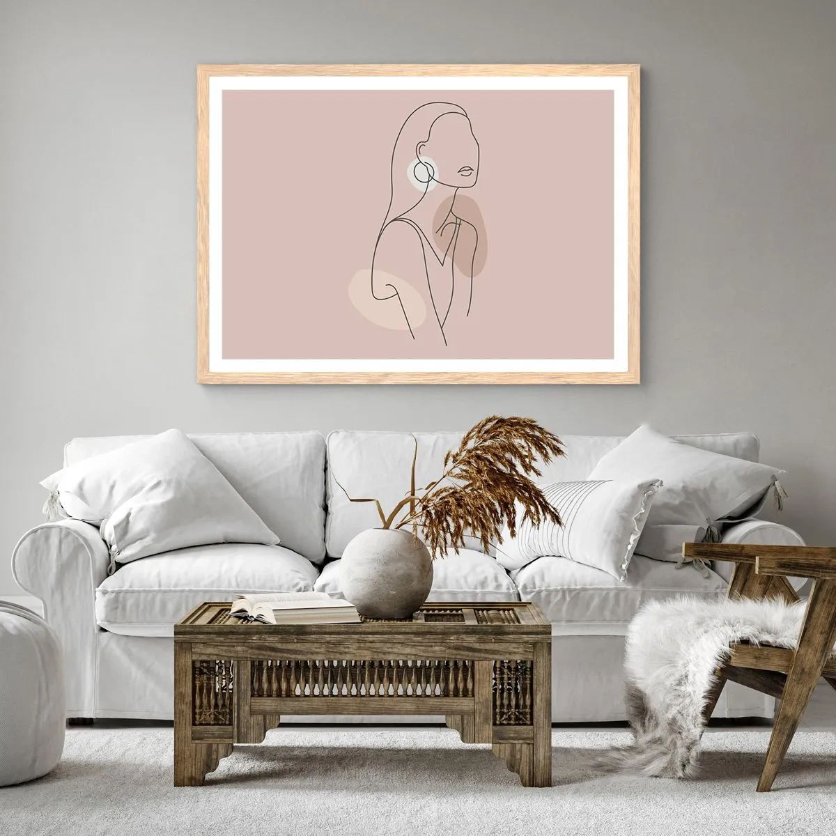 Póster en marco roble claro - Un icono de la inocencia - 70x50 cm
