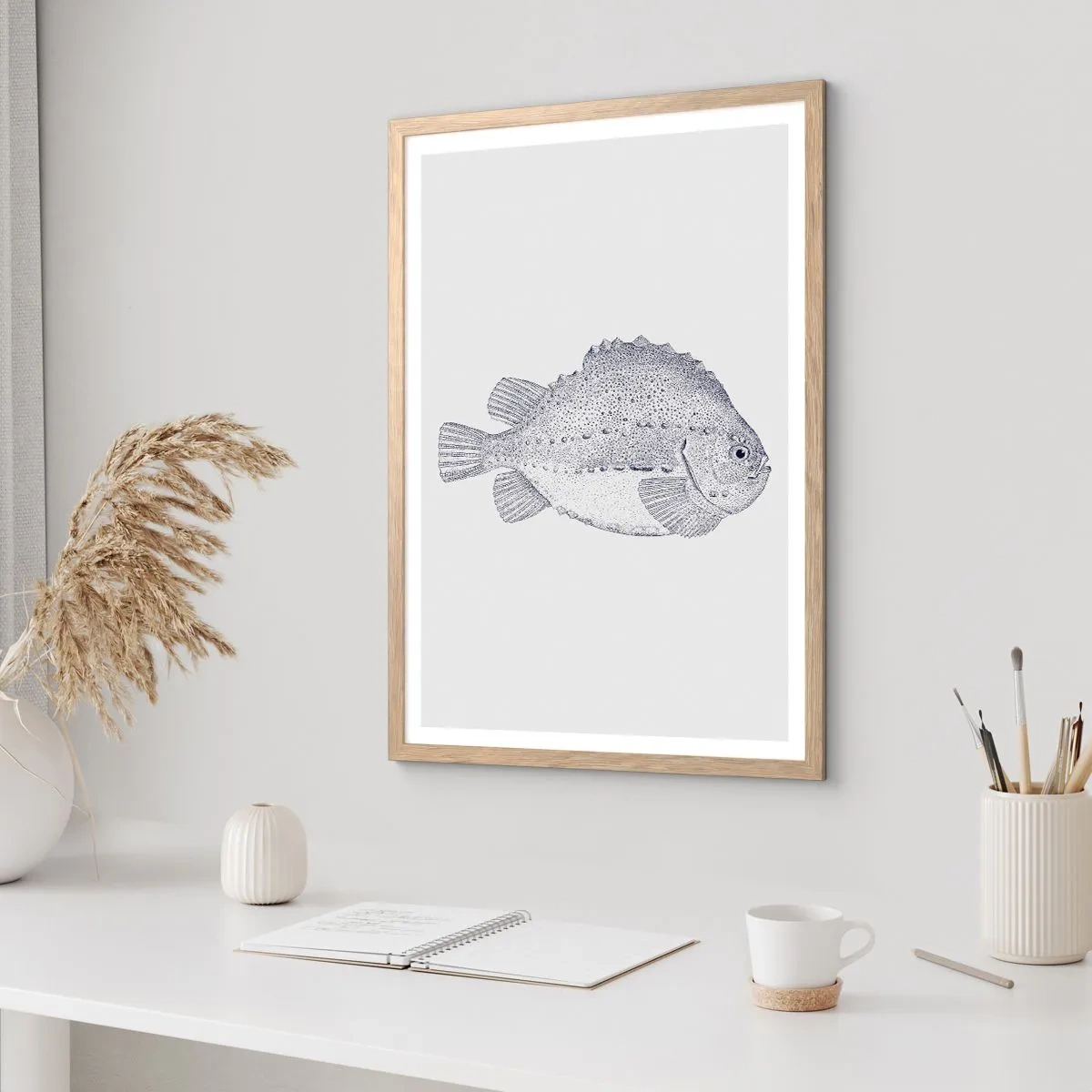 Póster en marco roble claro - Para el álbum del naturalista - 50x70 cm