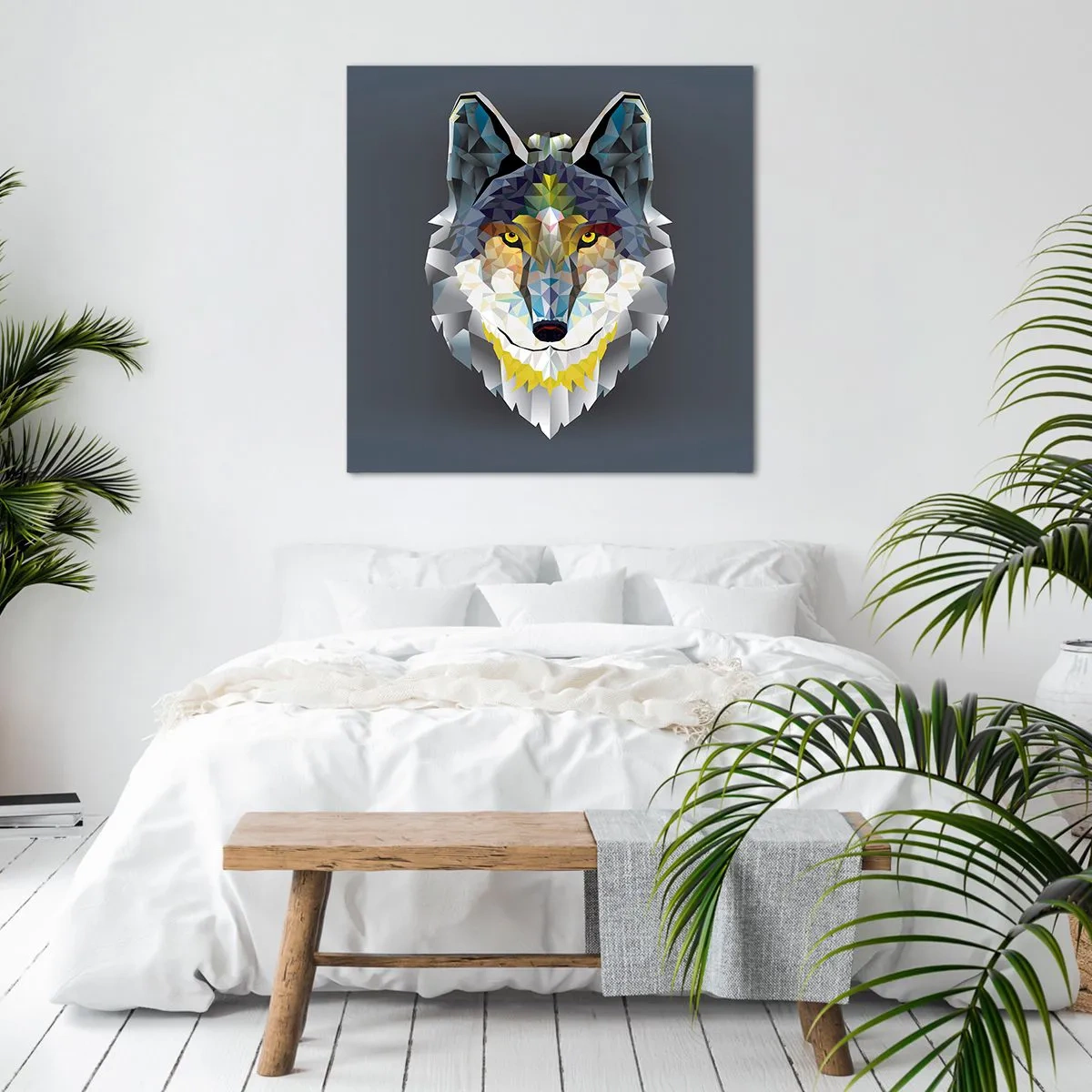 Cuadro sobre lienzo - Impresión de Imagen - Habla del lobo si lo ves - 60x60 cm