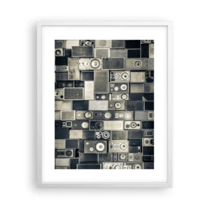 Póster en marco blanco - Y todo fluye - 40x50 cm