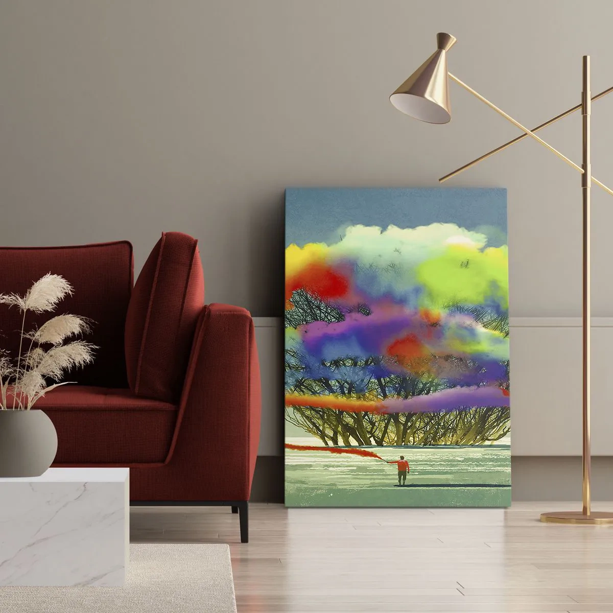 Cuadro sobre lienzo - Impresión de Imagen - Dale vida a este mundo - 45x80 cm
