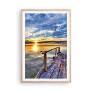 Póster en marco roble claro - El viento se va a descansar - 61x91 cm