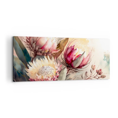 Cuadro sobre lienzo - Impresión de Imagen - De perfil y de frente - 100x40 cm