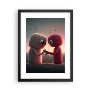 Póster en marco negro - Todo el mundo puede amar - 30x40 cm