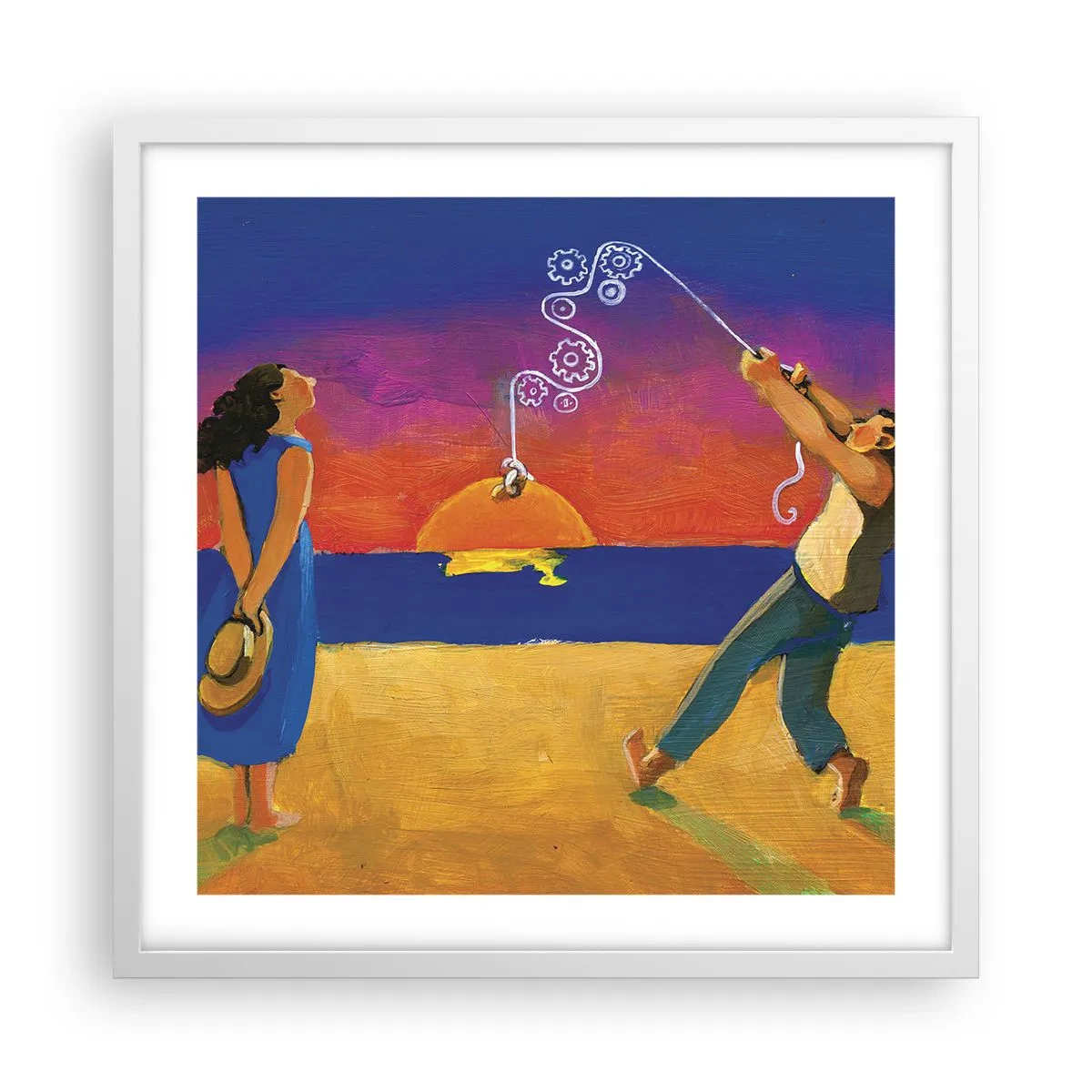 Póster en marco blanco - Mucho más que una estrella del cielo - 50x50 cm