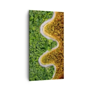 Cuadro sobre lienzo - Impresión de Imagen - Frontera serpenteante - 55x100 cm