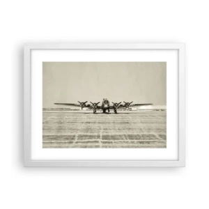 Póster en marco blanco - Como siempre, preparado - 40x30 cm