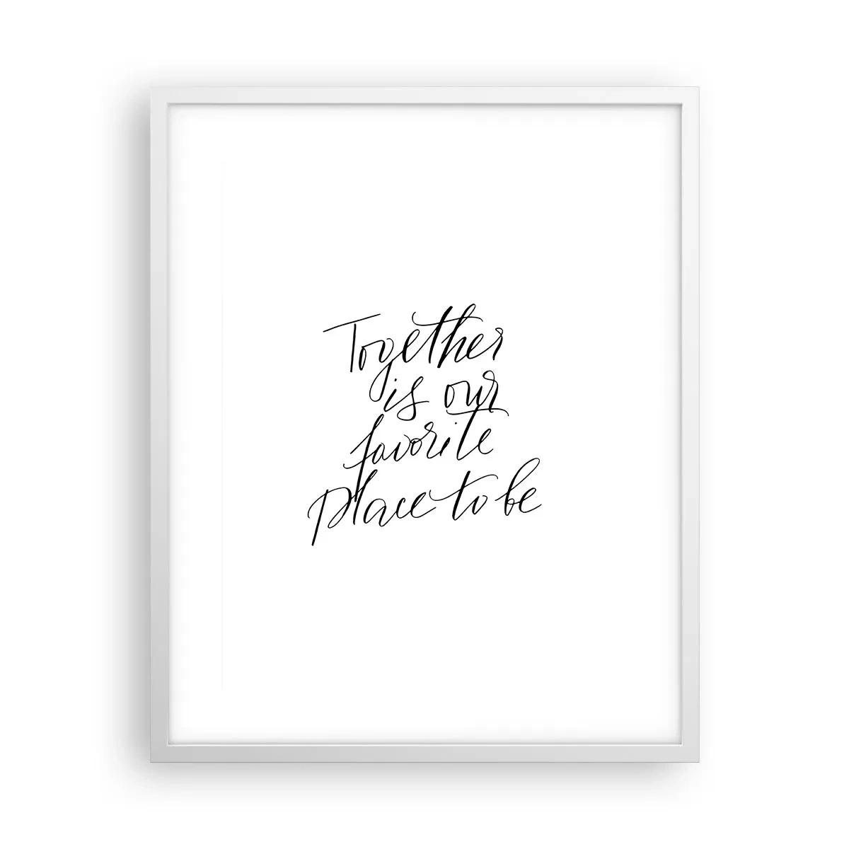 Póster en marco blanco - ¿Tú también lo sientes? - 40x50 cm