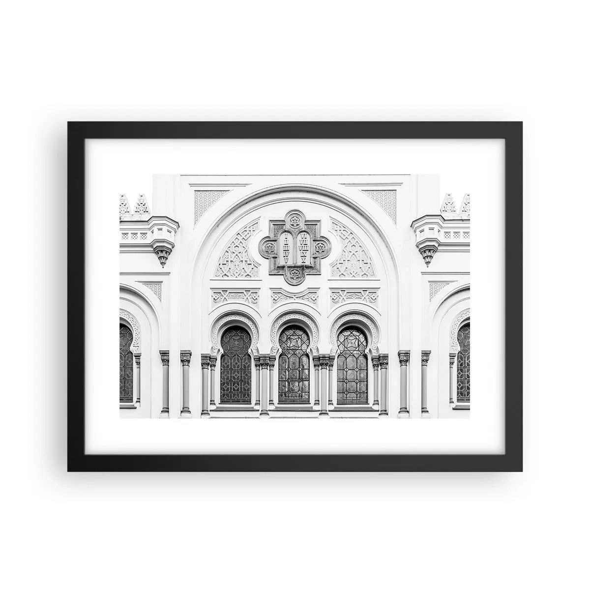 Póster en marco negro - En la frontera de las culturas - 40x30 cm