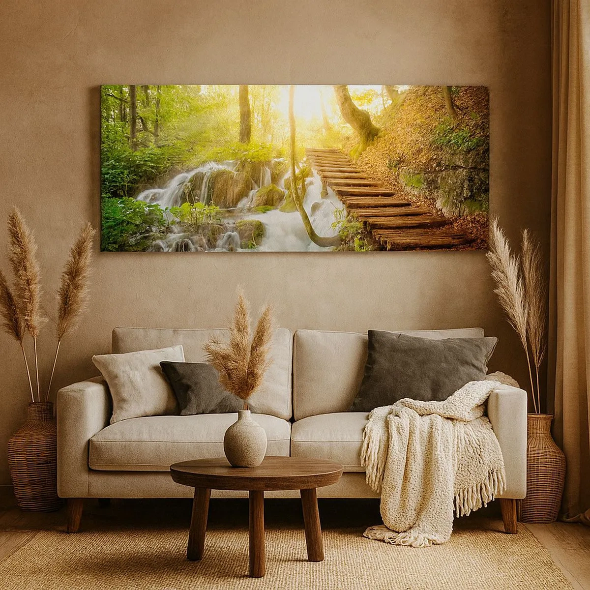 Cuadro sobre lienzo - Impresión de Imagen - El ansiado frescor - 100x40 cm