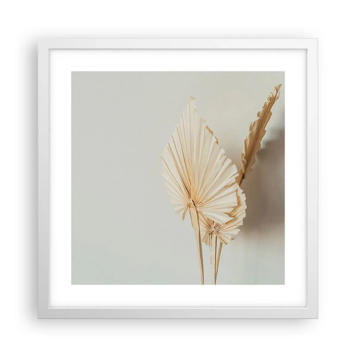 Póster en marco blanco - Armonía y consuelo - 40x40 cm