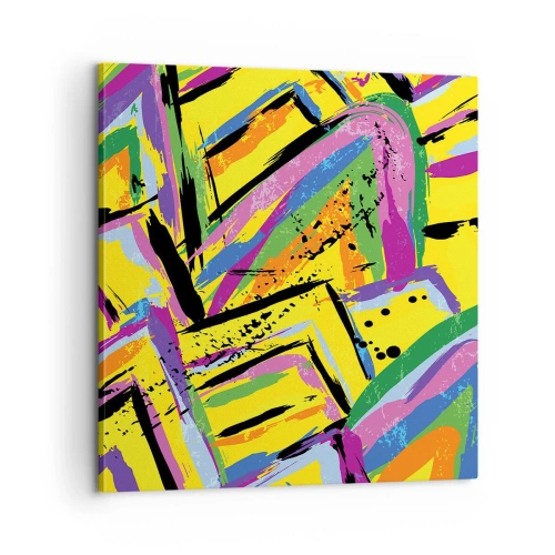 Cuadro sobre lienzo - Impresión de Imagen - Grita de alegría - 60x60 cm