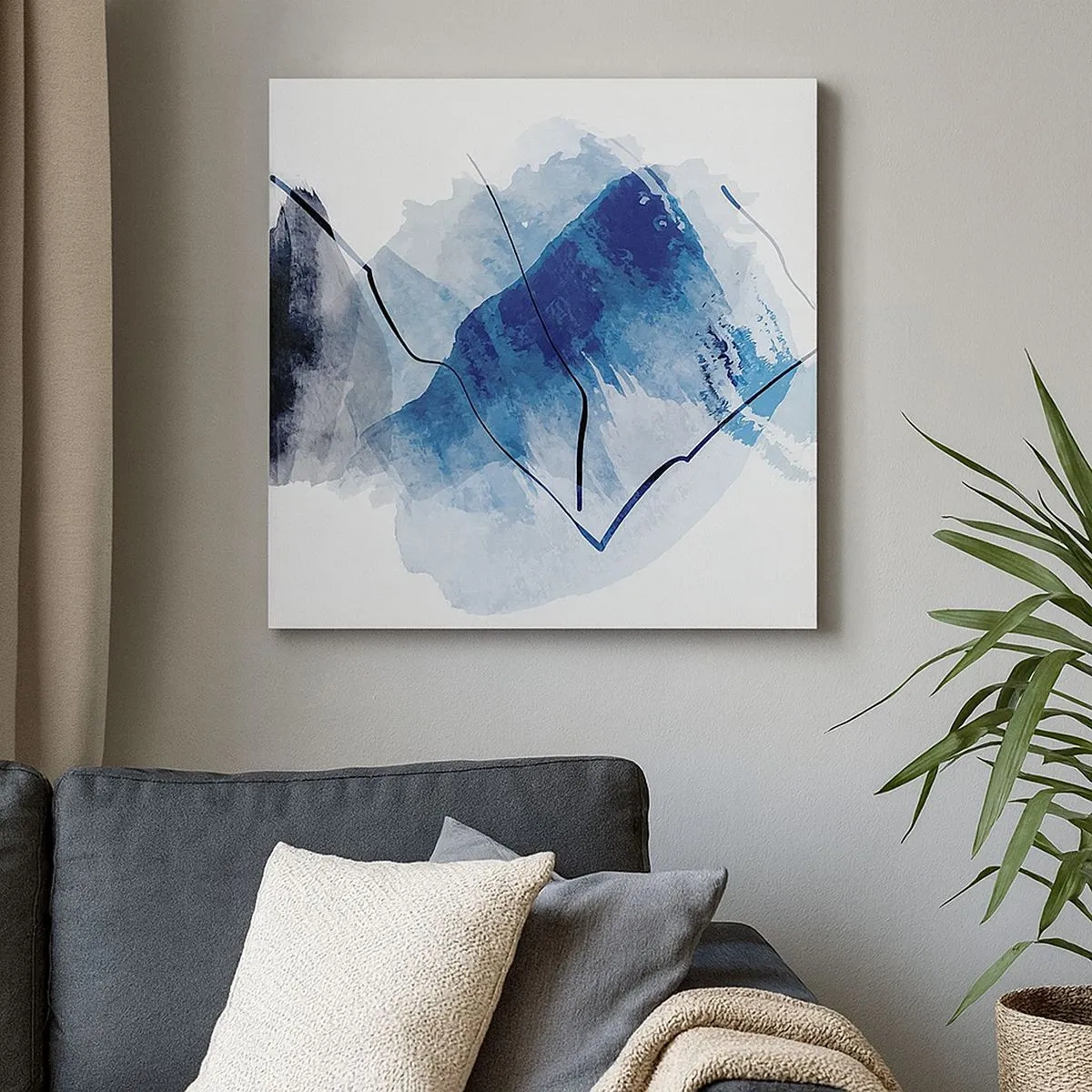 Cuadro sobre lienzo - Impresión de Imagen - Montaña helada - 30x30 cm