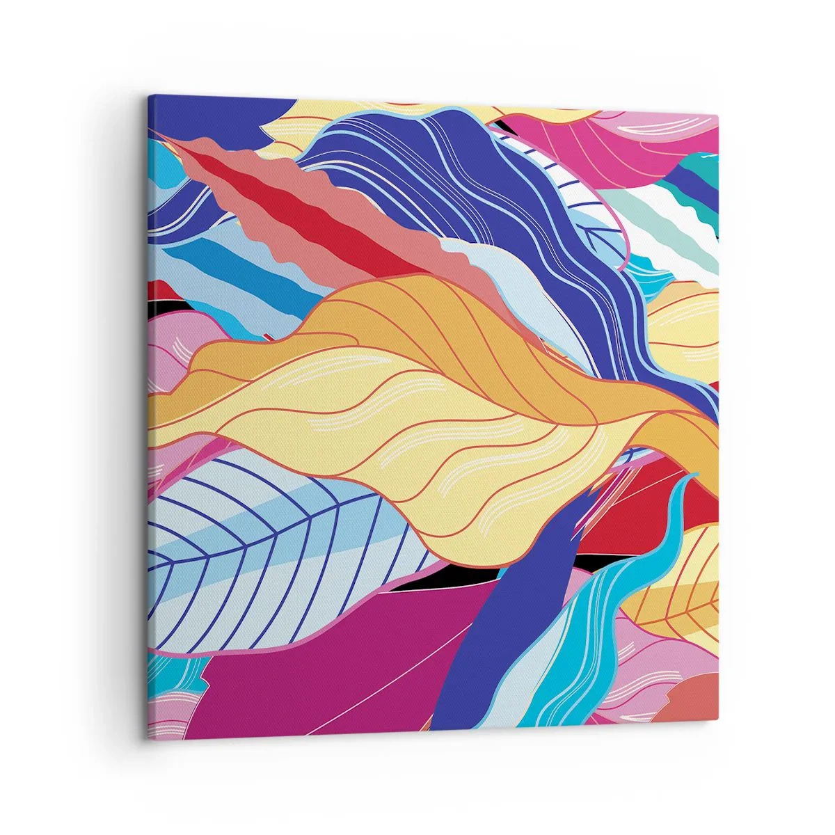 Cuadro sobre lienzo - Impresión de Imagen - Desorden colorido - 50x50 cm