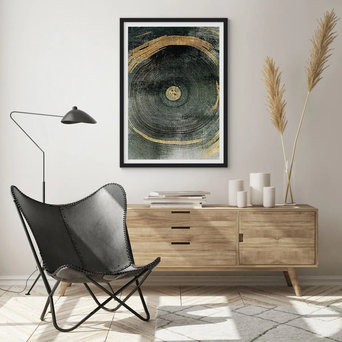 Póster en marco negro - Cambio y perpetuidad - 70x100 cm