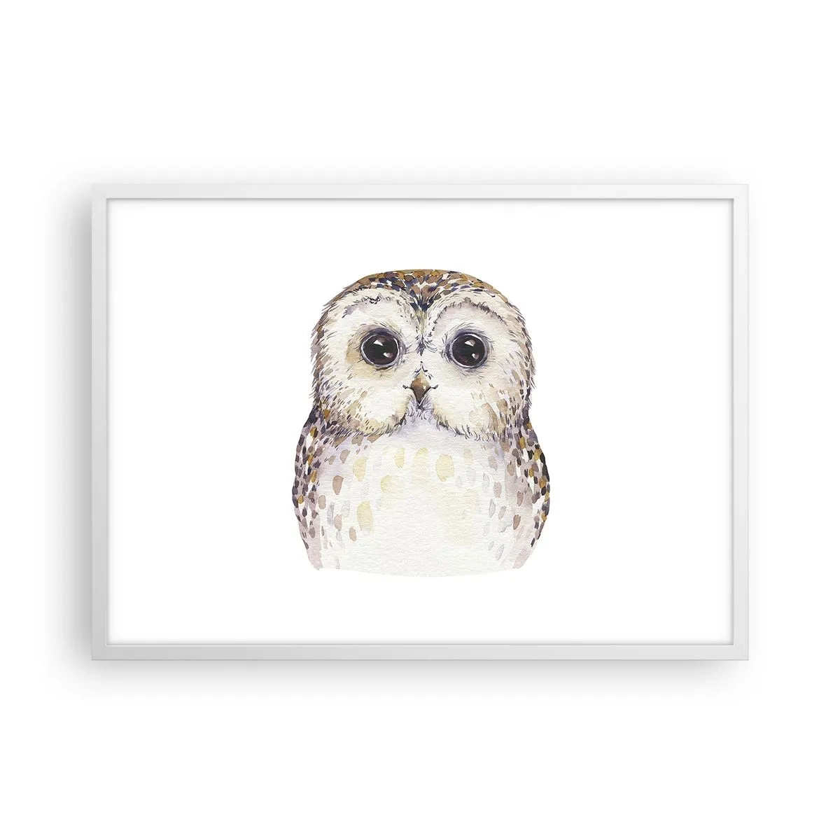 Póster en marco blanco - Mírame a los ojos - 70x50 cm