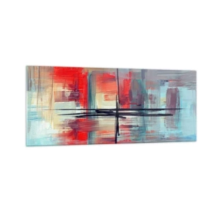 Cuadro sobre vidrio - Impresiones sobre Vidrio - Paisaje en una dimensión desconocida - 100x40 cm