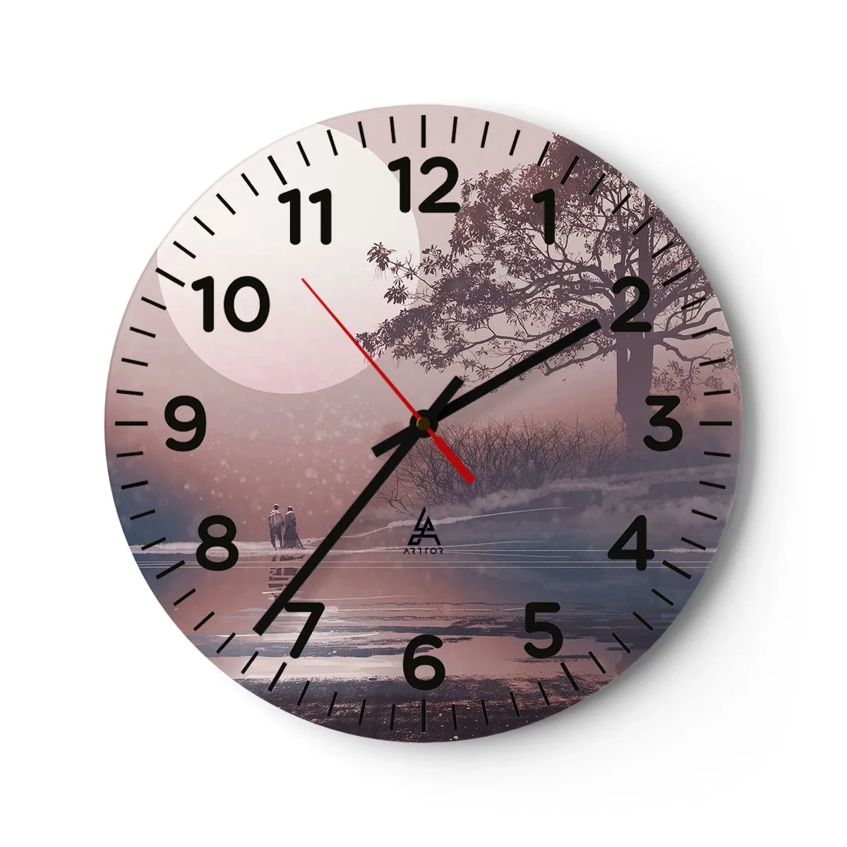 Reloj de pared - Reloj de vidrio - Rarezas nocturnas - 40x40 cm
