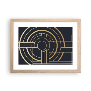 Póster en marco roble claro - Giro de los elementos - 40x30 cm