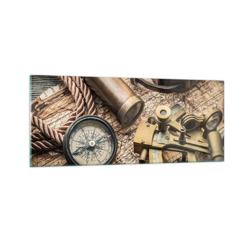 Cuadro sobre vidrio - Impresiones sobre Vidrio - Establecer un rumbo - 100x40 cm