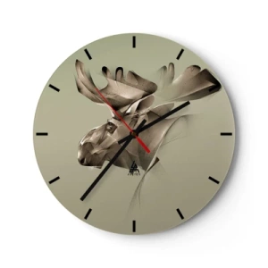 Reloj de pared - Reloj de vidrio - El suave poder de la paz - 40x40 cm