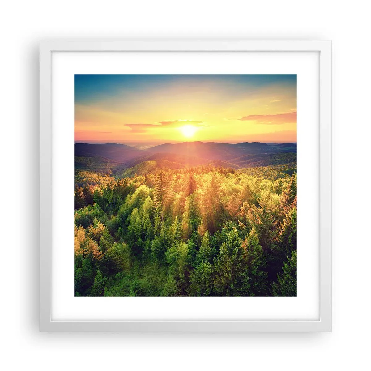 Póster en marco blanco - Desde lo alto - 40x40 cm