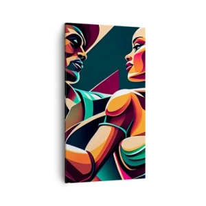 Cuadro sobre lienzo - Impresión de Imagen - Al ritmo del corazón - 45x80 cm