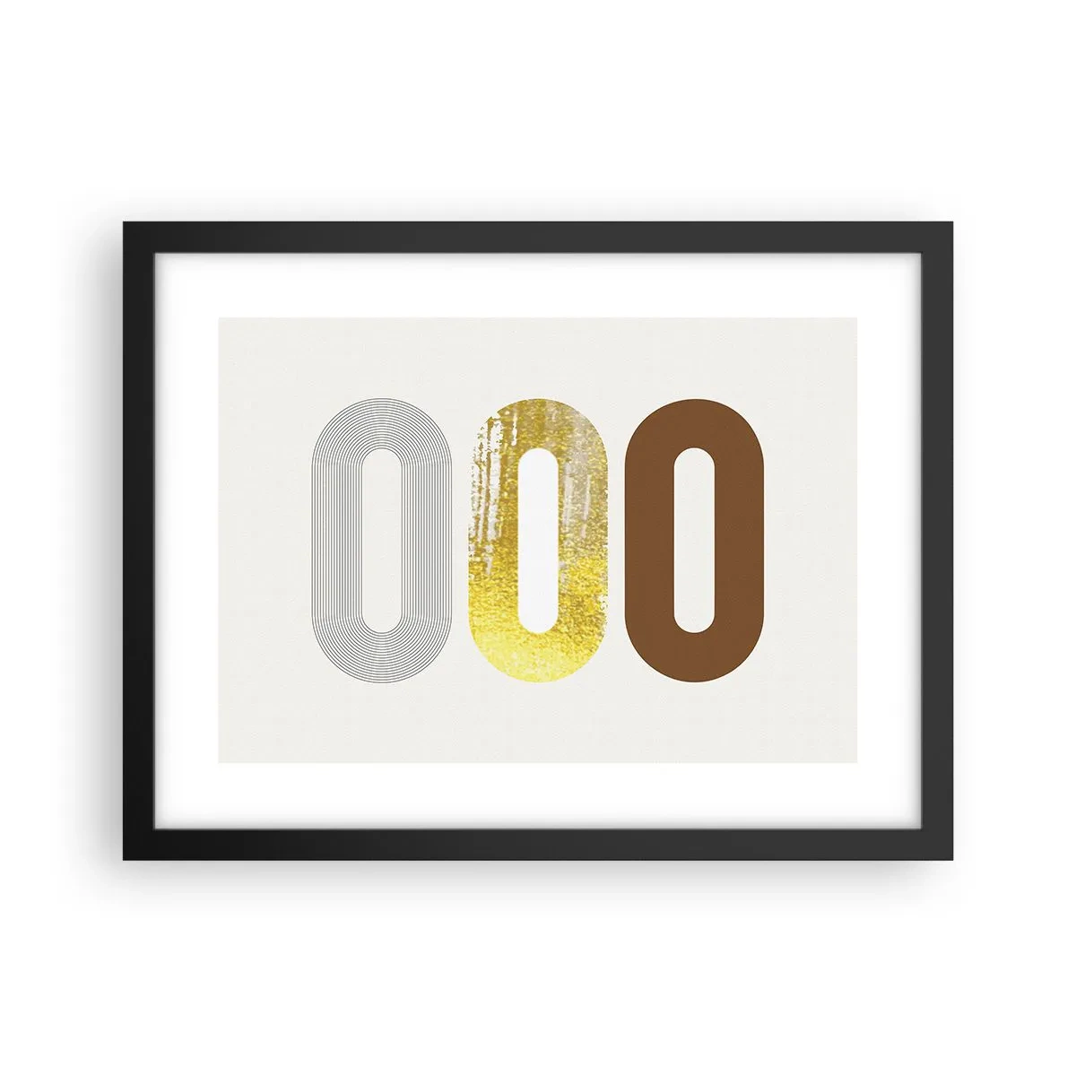 Póster en marco negro - ¡Ooo! - 40x30 cm