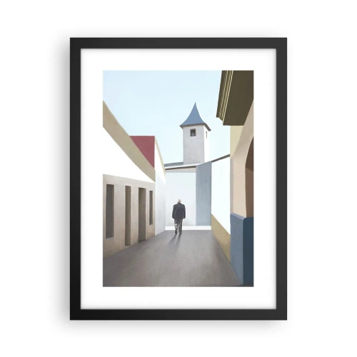 Póster en marco negro - Paseo soleado - 30x40 cm
