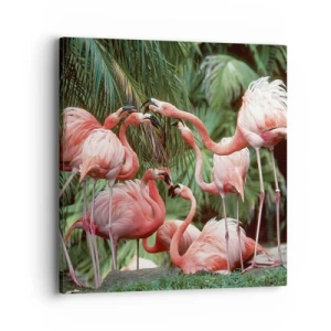 Cuadro sobre lienzo - Impresión de Imagen - Cotilleos de la tarde - 40x40 cm