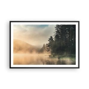 Póster en marco negro - El nacimiento de un día - 91x61 cm