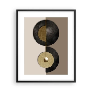 Póster en marco negro - Variaciones en torno a un círculo - 40x50 cm