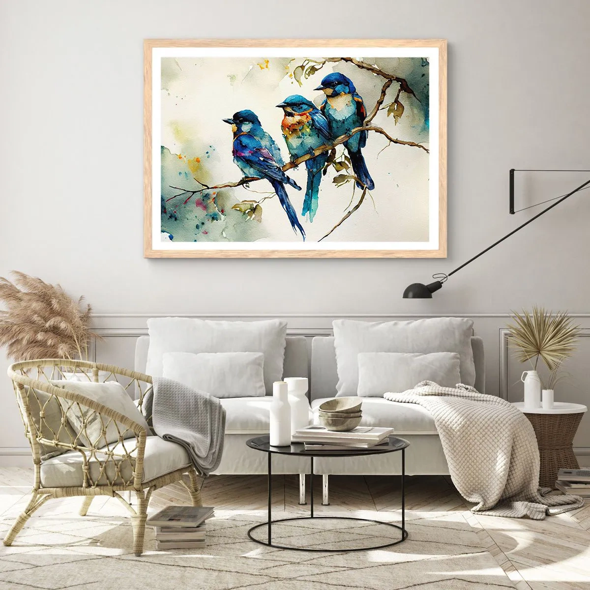 Póster en marco roble claro - ¿Ofendido? - 40x30 cm