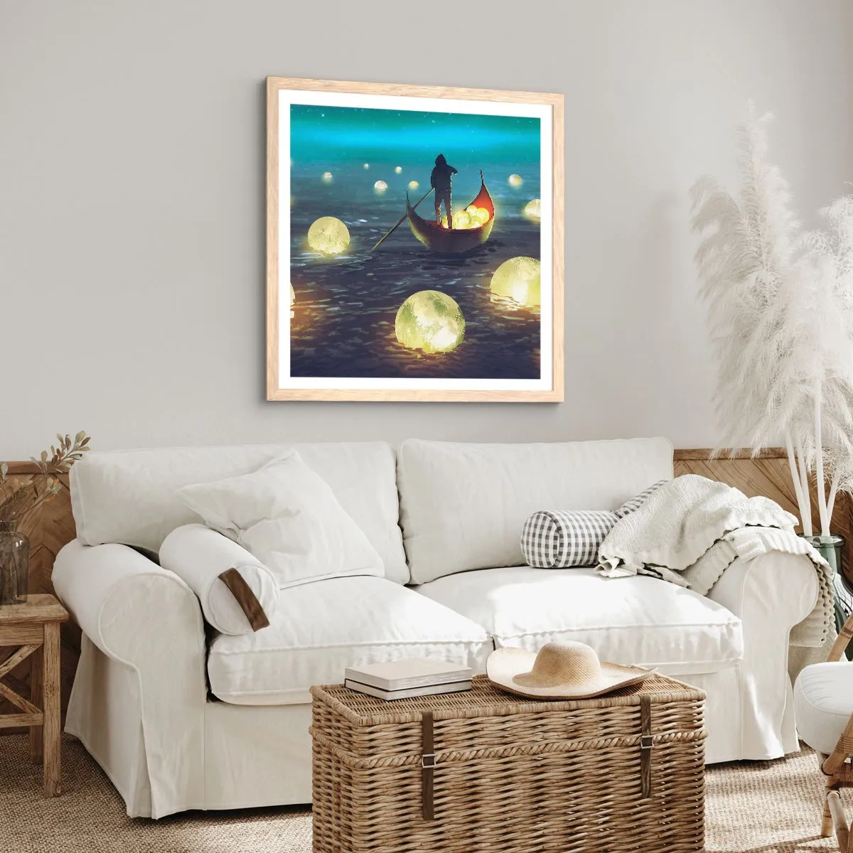 Póster en marco roble claro - Cosas que los filósofos nunca soñaron - 40x40 cm