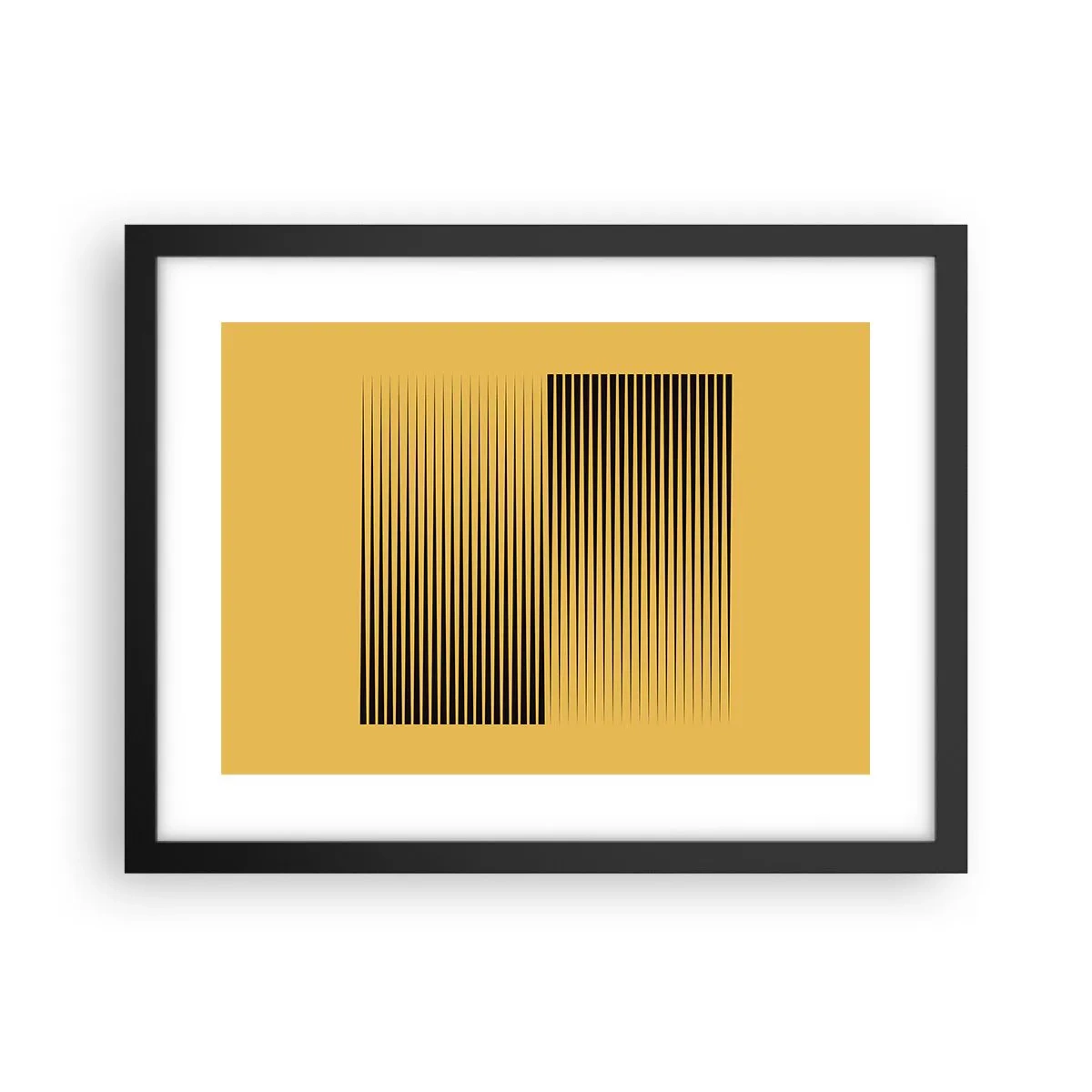 Póster en marco negro - Cuadrado de opuestos - 40x30 cm