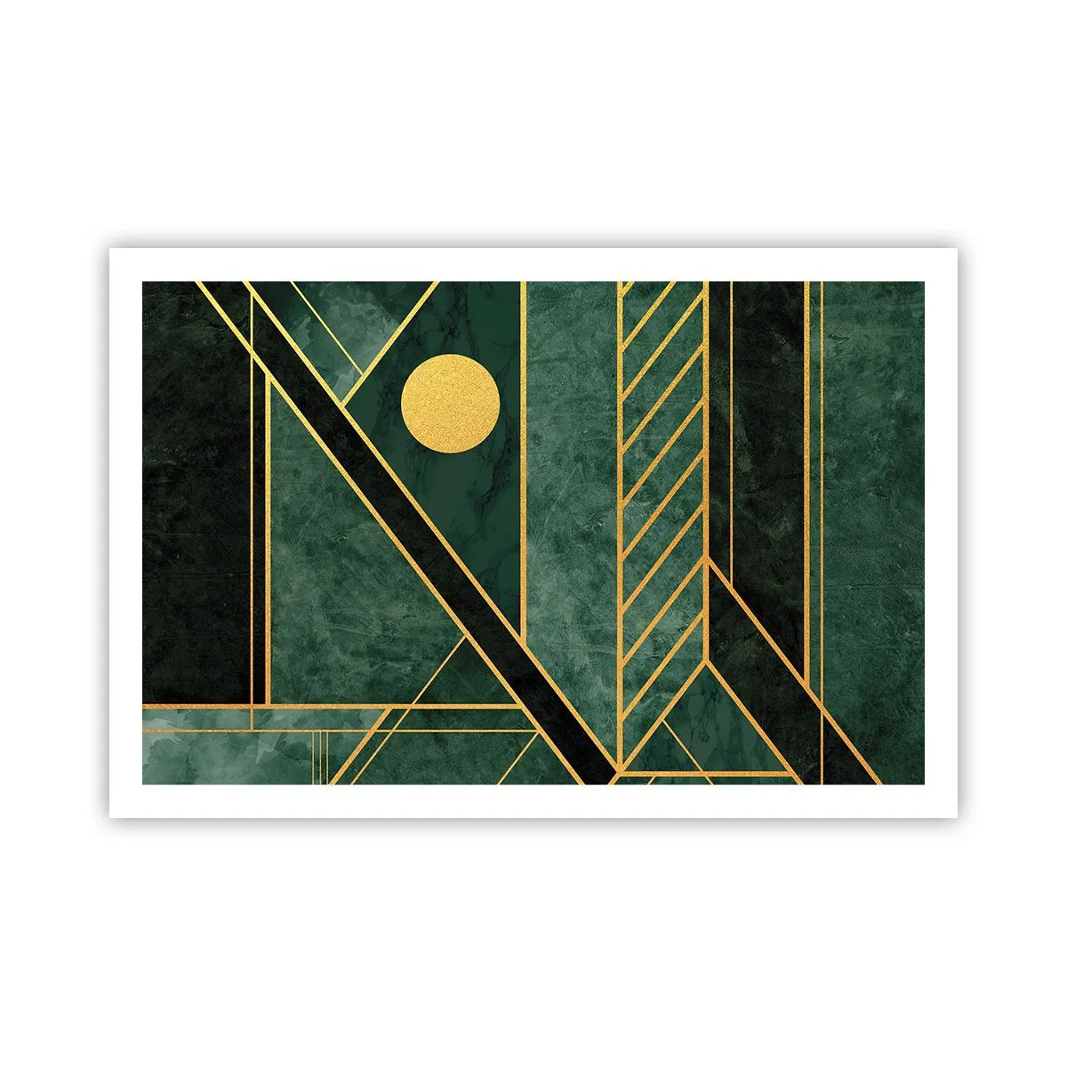 Póster - La dinámica del oro y el azul - 91x61 cm
