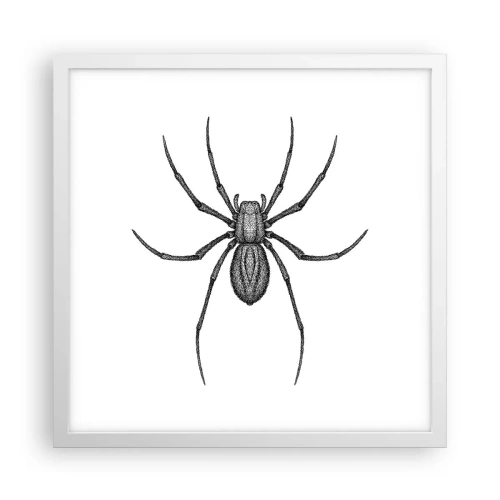 Póster en marco blanco - Precisión inquietante - 40x40 cm