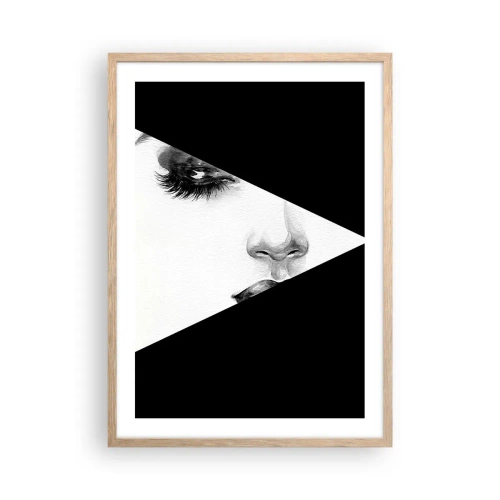 Póster en marco roble claro - Siempre hay algo por descubrir - 50x70 cm