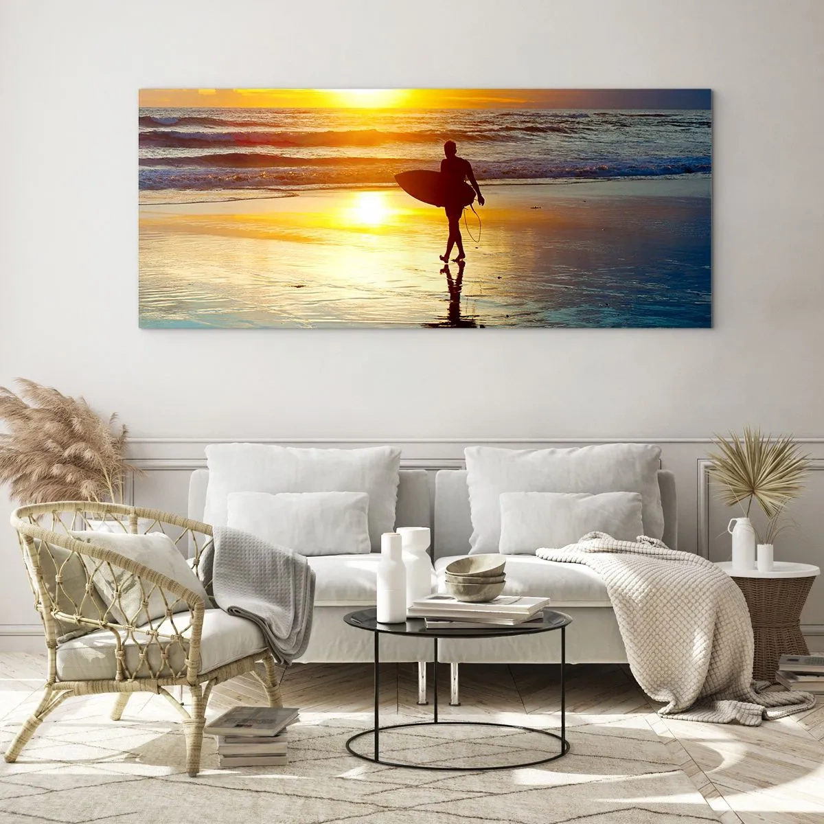 Cuadro sobre vidrio - Impresiones sobre Vidrio - El regreso del guerrero - 100x40 cm