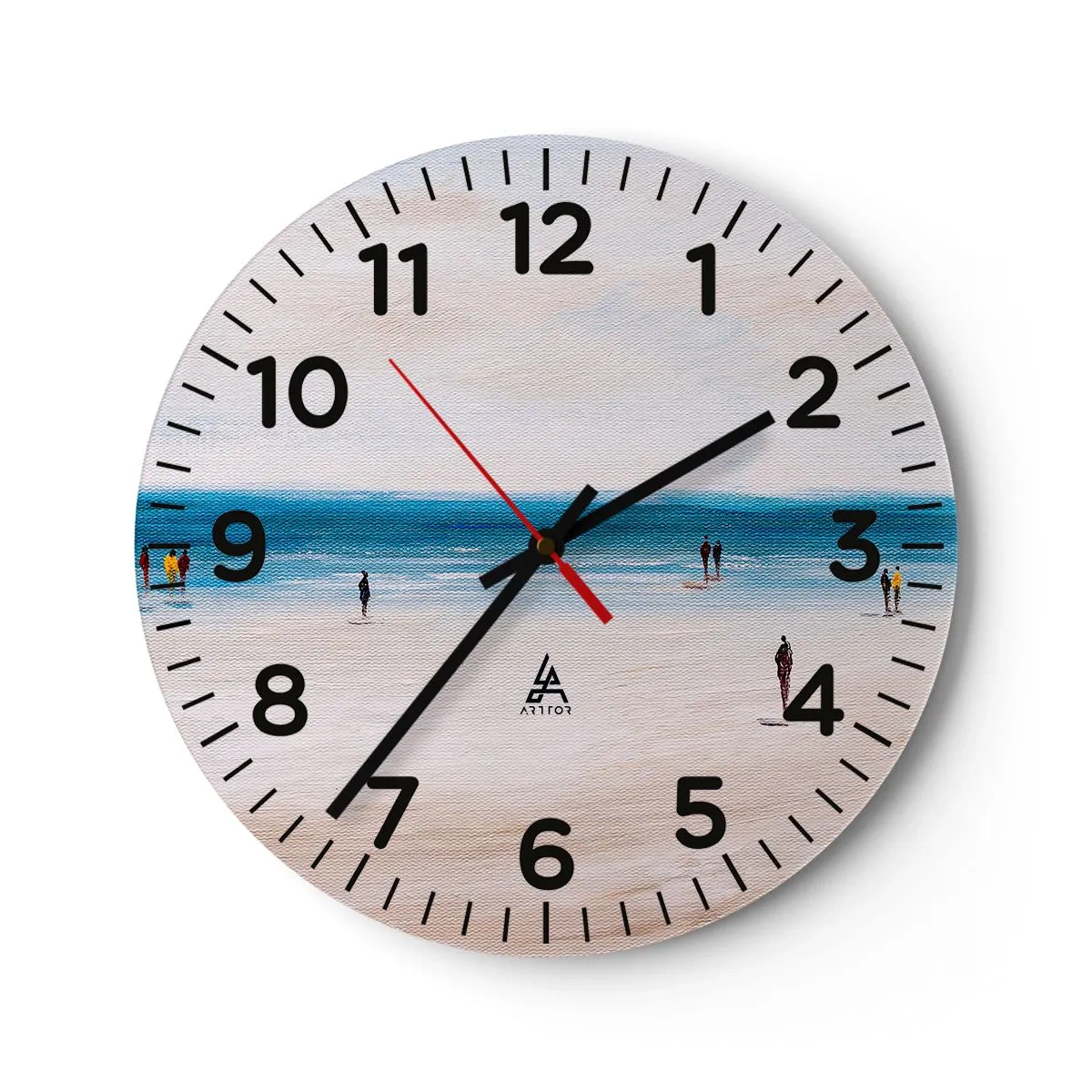 Reloj de pared - Reloj de vidrio - Necesidad natural - 40x40 cm