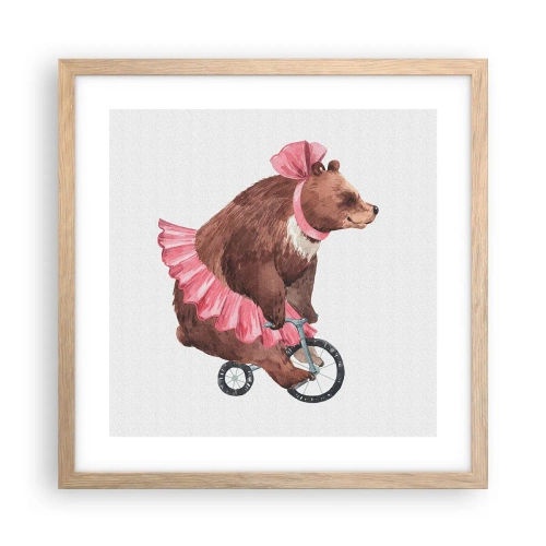 Póster en marco roble claro - ¡Qué circo! - 40x40 cm