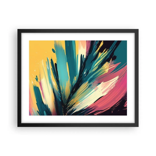 Póster en marco negro - Composición - una explosión de alegría - 50x40 cm