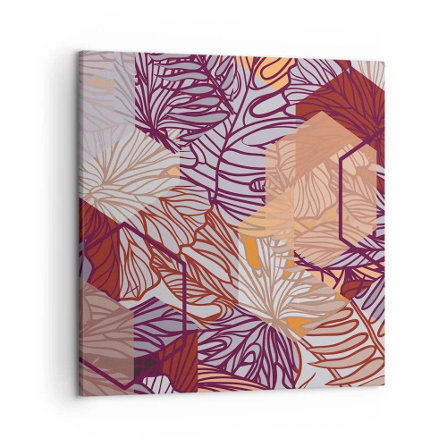 Cuadro sobre lienzo - Impresión de Imagen - La unión imposible de la geometría y la naturaleza - 50x50 cm