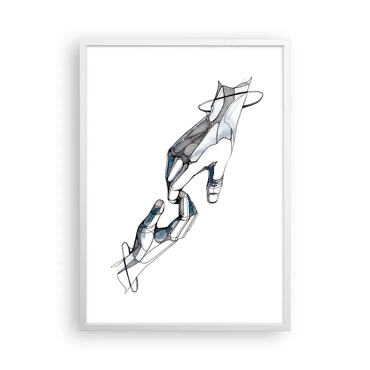 Póster en marco blanco - Un buen gesto - 50x70 cm