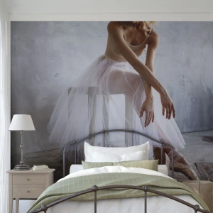 Fotomural Premium Canvas - Antes de que brillen las luces del escenario - Bailarina, Ballet, Bailar - 200x140 cm
