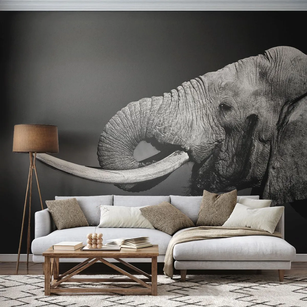 Fotomural Standard Eco - Majestuoso - animales, Elefante, África - 400x280 cm