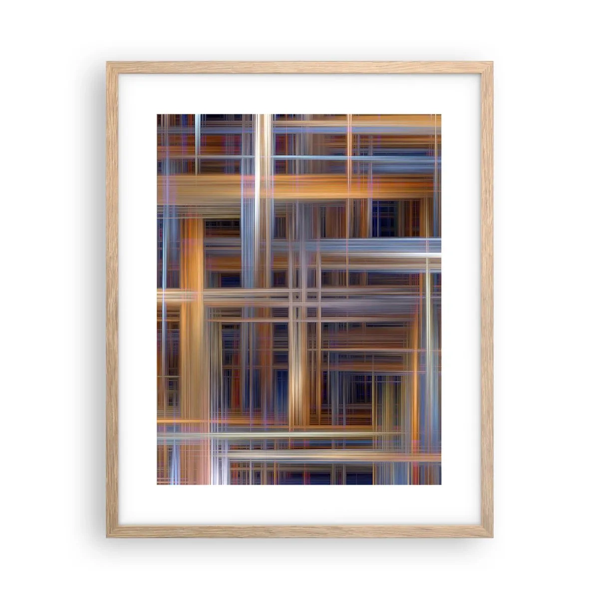 Póster en marco roble claro - Tejido de luz - 40x50 cm