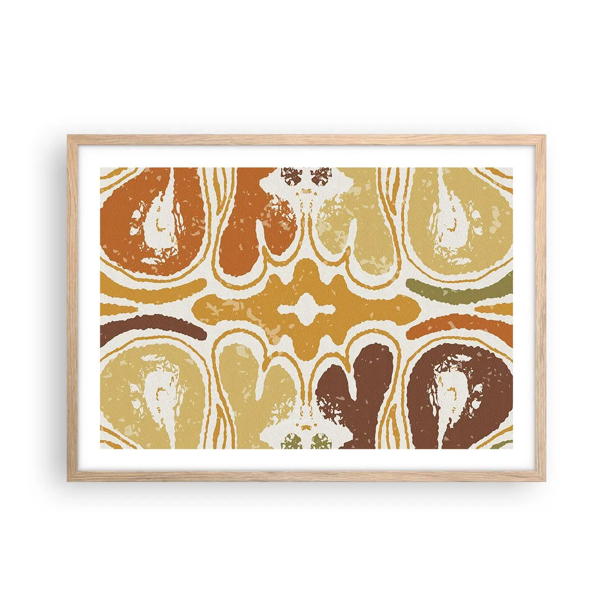 Póster en marco roble claro - Abstracción sentimental - 70x50 cm